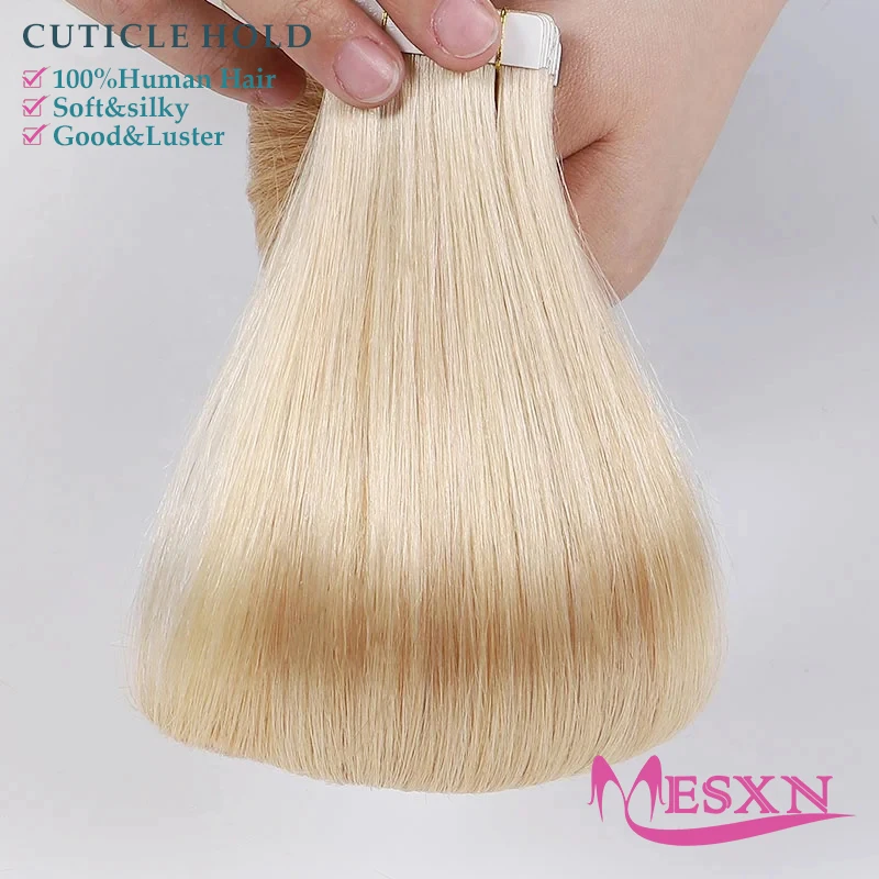 Straight Tape In Hair Extensions Real Human hair Natural Hair Extension 16"-24" Invisible Can dye For Salon human hair extensions hair extensions