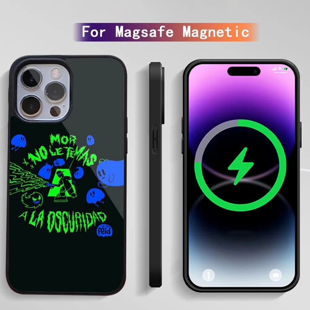 Ferxxo Feid Singer Phone Case For iPhone 15 14 13 12 11 Plus Pro Max Magsafe Magnetic Wireless Charging