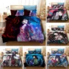 Anime Demon Slayer Duvet Cover Pillowcase 3D Printed Bedding Set Double Twin Full Queen King Adult Kids Bedclothes Quilt Cover 1