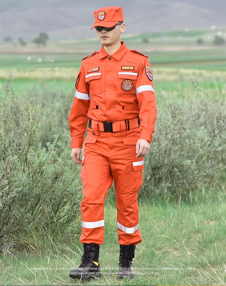 Four seasons emergency rescue suit road construction rescue suit outdoor mountaineering training reflective