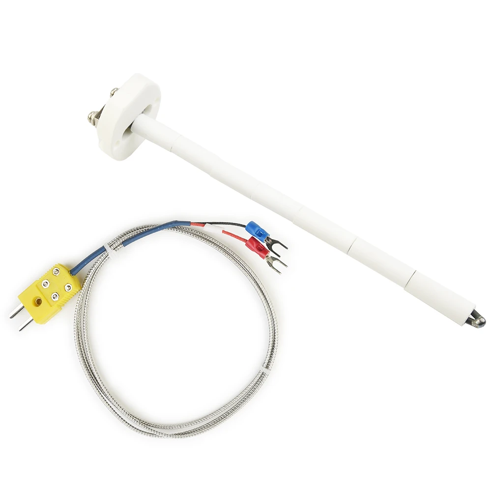 1 Set Universal K-Type Thermocouple Block Ceramic Kiln Probe 2372/1300 Degree F/C 11G High Temperature Controller Tools