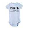 Copy Paste Twin Newborn Toddler Jumpsuit Ctrl+c Ctrl+v Print Funny Baby Clothes Boy Girl Short Sleeve Romper Infant Shower Gift 4