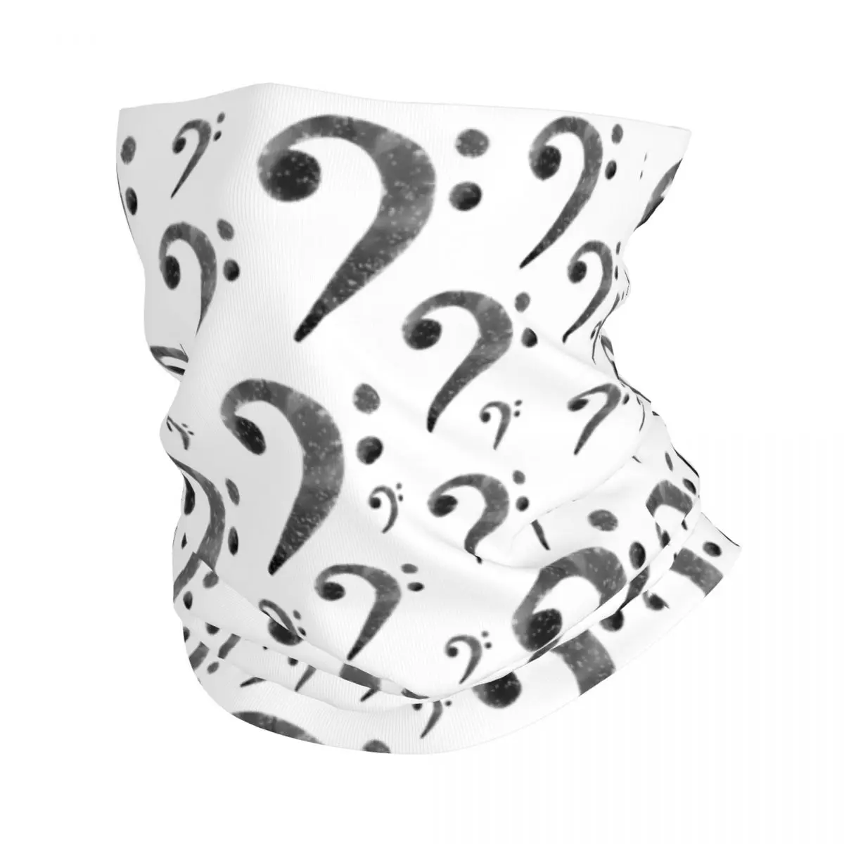 

Music Bass Clef Bandana Neck Gaiter Printed Piano Note Magic Scarf Multi-use Face Mask Running for Men Women Adult Washable