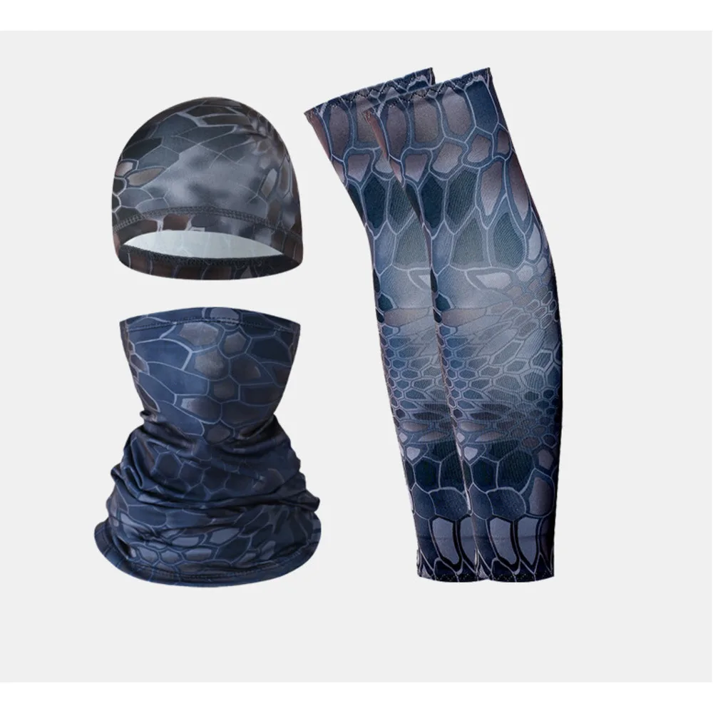 Set di maschere sportive all'aperto con protezione solare traspirante in seta di ghiaccio, foulard magico, asciugatura rapida, leggero, per ciclismo_voghion.com