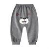 2025 Ins Spring Autumn Baby Boys Pants Elastic Cartoon Panda Print Striped Ruched Cotton Newborn Boys Pants Toddler Boys Pants 5