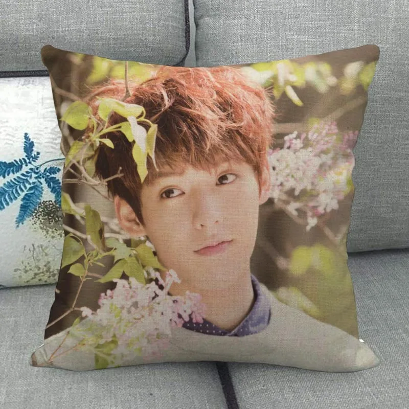 

Custom Lee Min-Hyuk Pillowcase Wedding Decorative Cotton Linen Pillow Case For Home PillowCover 45X45(One Sides)