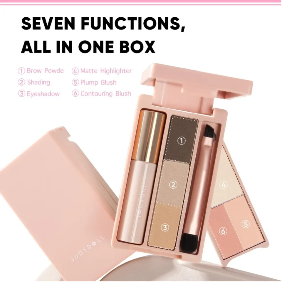 Judydoll Portable Multi-Function Box Highlighter Blush Mascara