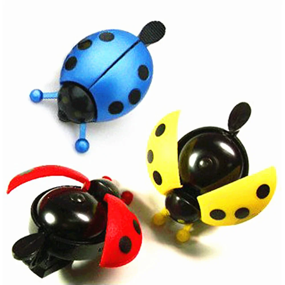 Bicycle Bell 1PC Small Cartoon Beetle Ladybug For Kids Girls Bike Ride Mini Alarm Accessories
