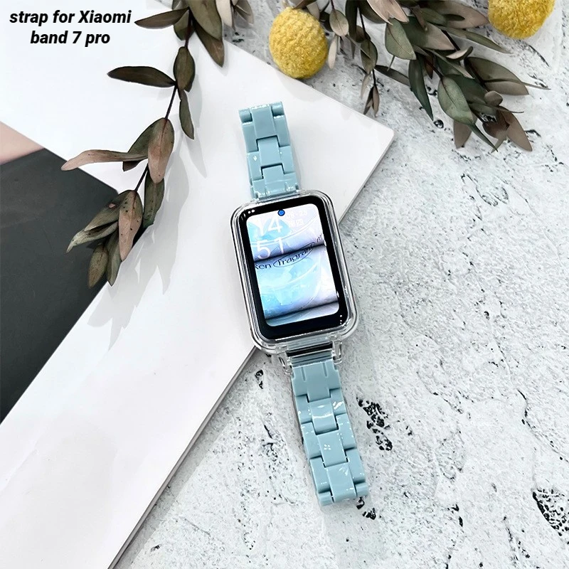 

Ремешок резиновый для Xiaomi band 7 pro, сменный прозрачный спортивный браслет для Mi band 7 Pro, женский браслет