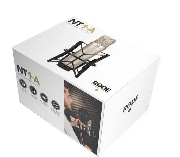 RODE NT1A 대형 다이어프램 보컬 마이크, 전문 녹음, 라이브 더빙, 카디오이드 폴라 패턴