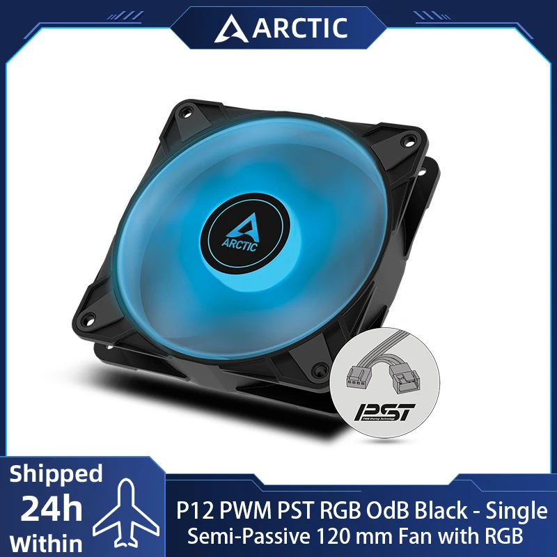 ARCTIC P12 PWM PST A-RGB 120mm Fan (Black) - B-Stock With 6-Year Warranty