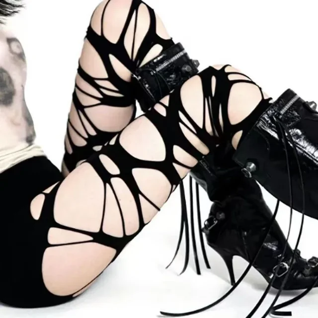 Irregular Hollow Fishnet Stockings 2