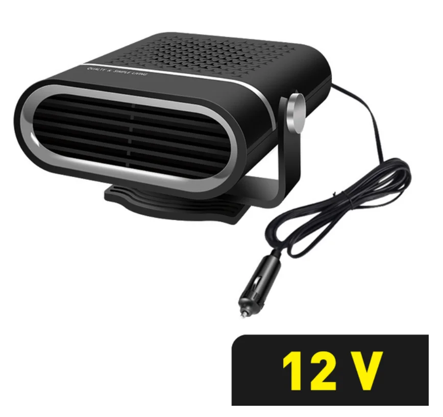 iRabey 12 V Car Fan Heater, 12 V 120 W Car Heater, Portable Car Heater,  Defroster Defogger, 2 in 1 Car Fan Heater with Quick Heating, Cools and  Heats with 360° Rotating