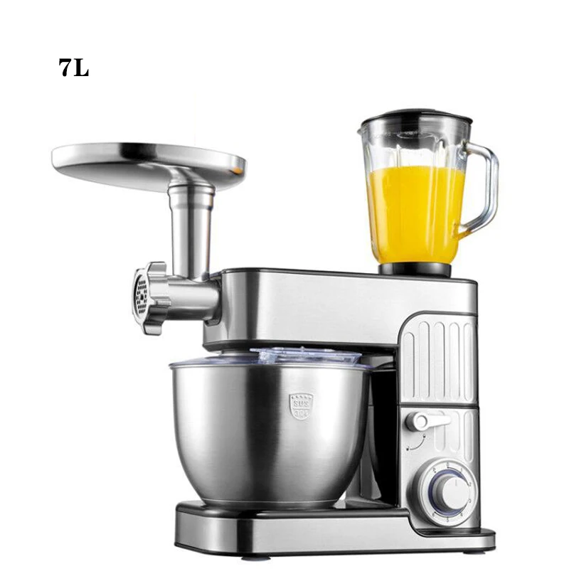 itop professional mixer multifunctional food processor sausage stuffer juicer meat dough egg mixing meat grinder chef machine Mixer 220V 1000W Electric Egg Beater Kneading Machine Meat Grinder Flour Mixing Equipment