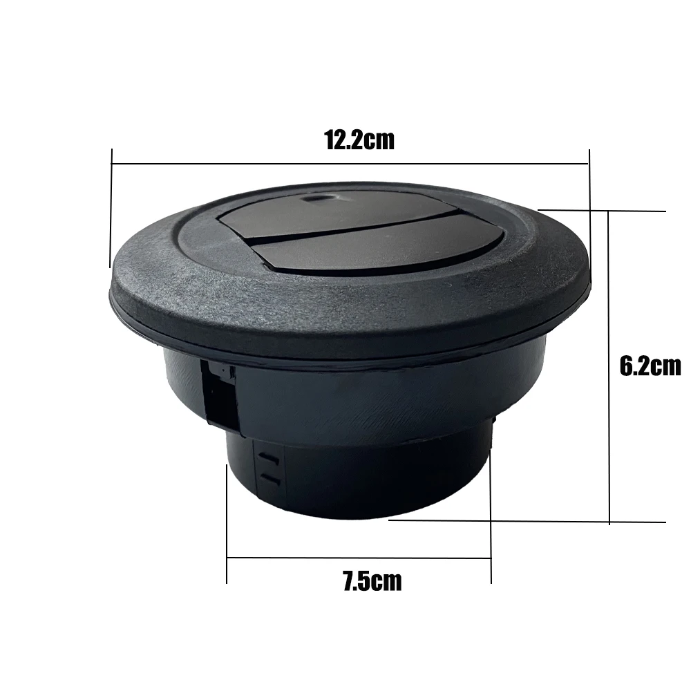 2PCS 75mm Air Outlet Vent Closeable Rotatable Black For Webasto Eberspacher Heater For Car Air-conditioning Vent Car Accessories