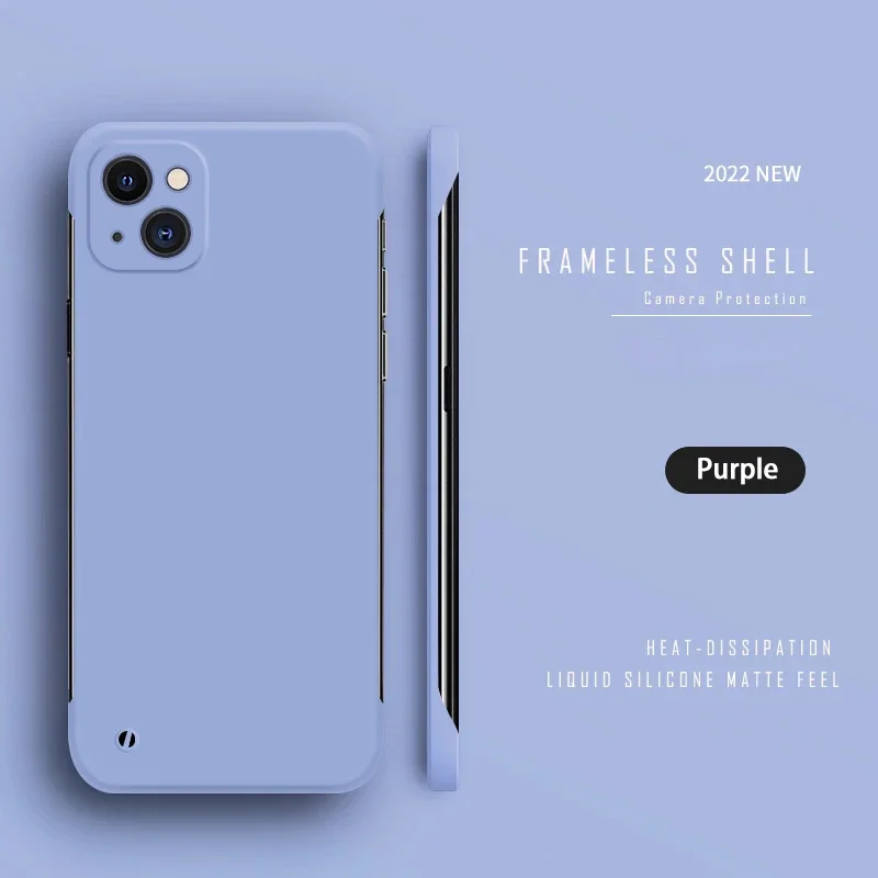 Luxury Ultra Thin Frameless Matte Phone Case - Hard Slim Back Cover Shell