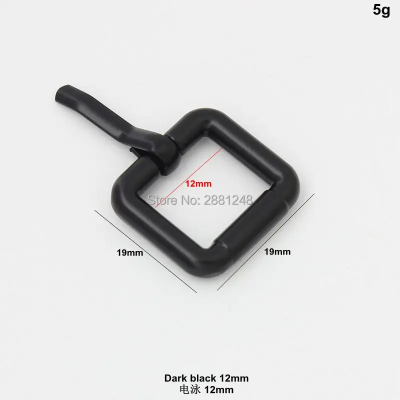 10-30-100pcs dark black dark black turnbuckle zinc alloy square pin buckle bags/belt bag belt strap metal pin buckl DIY adjuster