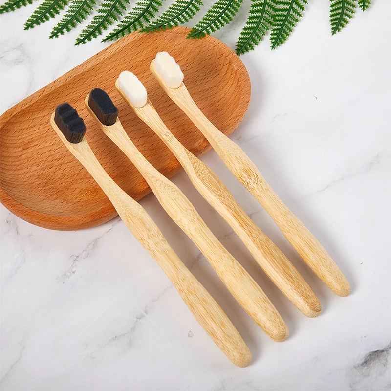 

1pcs Disposable Toothbrushes Hotel Bamboo Wood Soft Bristled Bamboo Charcoal Toothbrush Deep Cleaning Dental Oral Care Tool