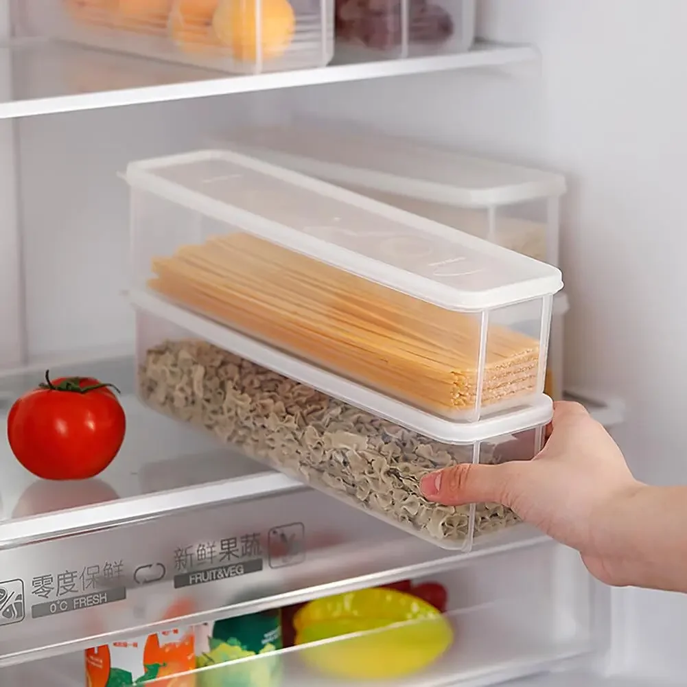 Kitchen Noodle Spaghetti Container Household Cereal Preservation Storage Box with Cover Spaghetti Box Kitchen Food Container 2