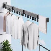 Wall-Mounted Foldable Aluminum Alloy Clothes Drying Rack Perfect For Balcony Bedroom Kitchen Living Room 1