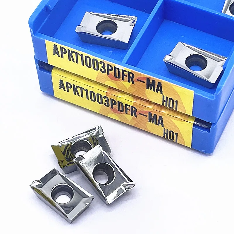 10Pcs APKT1604PDER-MA3 H01 Inserti di fresatura in carburo per