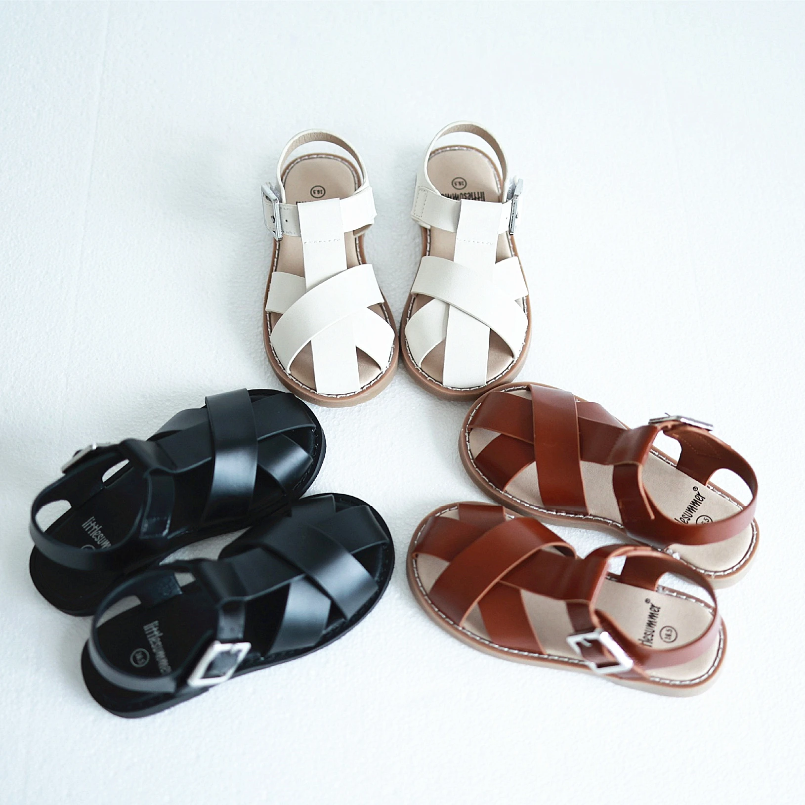 Genuine Leather Baby Boy's Sandals High Quality Cowhide Summer Girls casual Shoes non-slip Children's beach Sandals 2