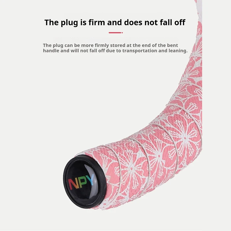 Bike Handlebar Tape Bicycle Handlebar Strap ESLNF Road Bike Handlebar Tapes Cherry Blossom Cycling Handles Wrap Shockproof Anti-slip with Bar Plugs