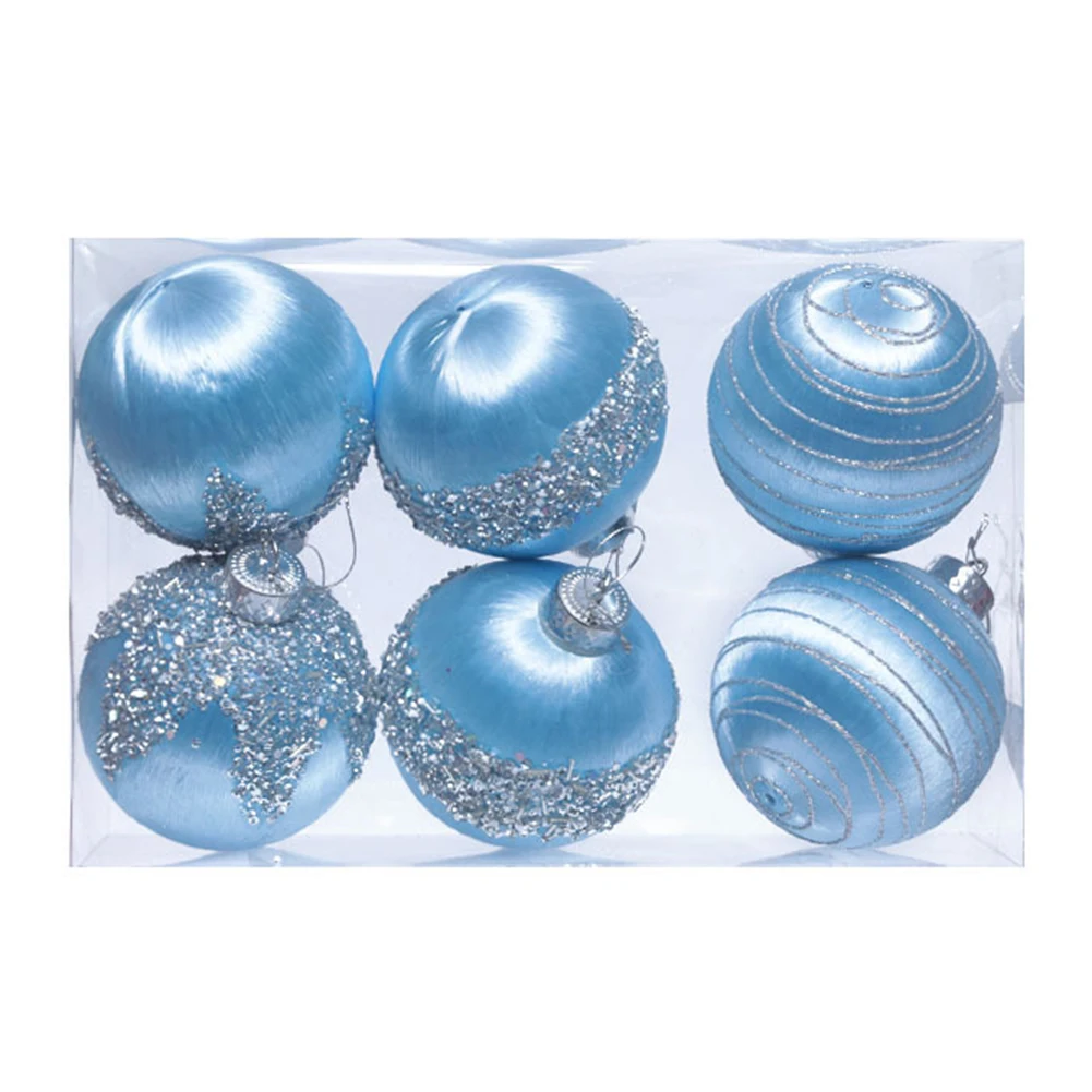 thumbnail image 1 of 6 bolas navideñas de 6/8 cm con lentejuelas de seda para colgar en el árbol de Navidad, decoración navideña 2024, 1 of 5
