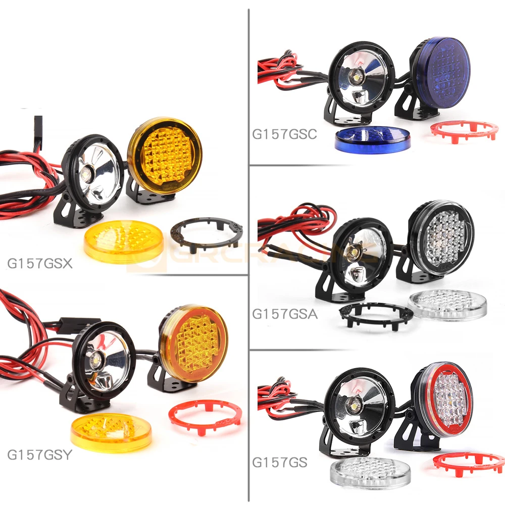 

2Pcs LED 22mm Round Spotlight Off-road Lights for 1/10 RC Crawler Car Traxxas TRX4 Defender Bronco AXIAL SCX10 RC4WD D90 Parts