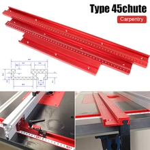 

Aluminium Alloy T-track Slot Miter Track Fixture Saw Table Chute For Bandsaws Woodworking DIY Tools Type-45 with Scale Hot Sale