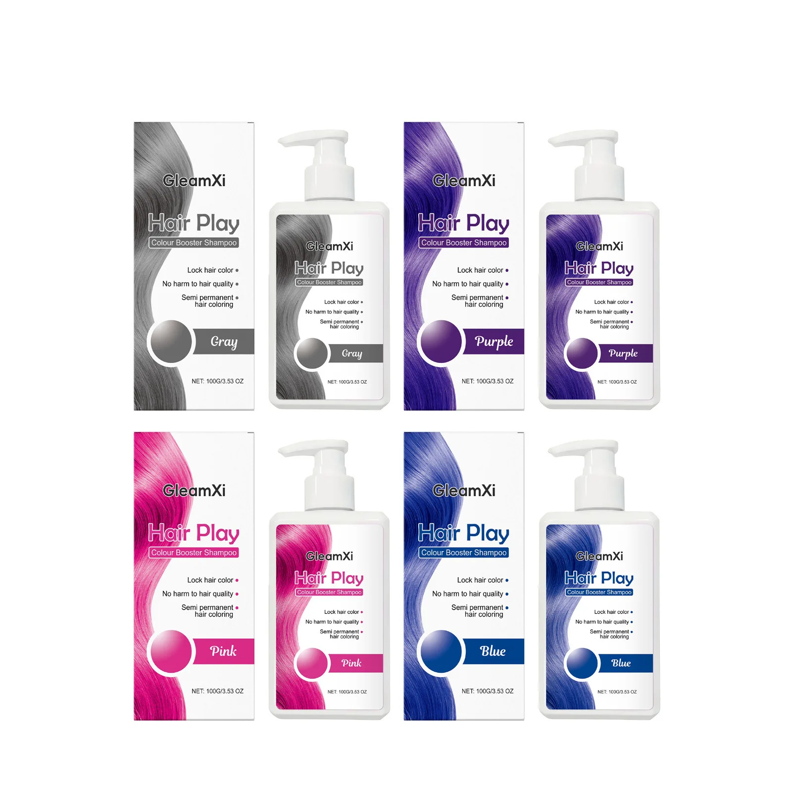 Hair Care Shampoo Series - Color Locking, Moisturizing, Smoothing, Lightweight & Even Coloring for Trendy Styles - 6