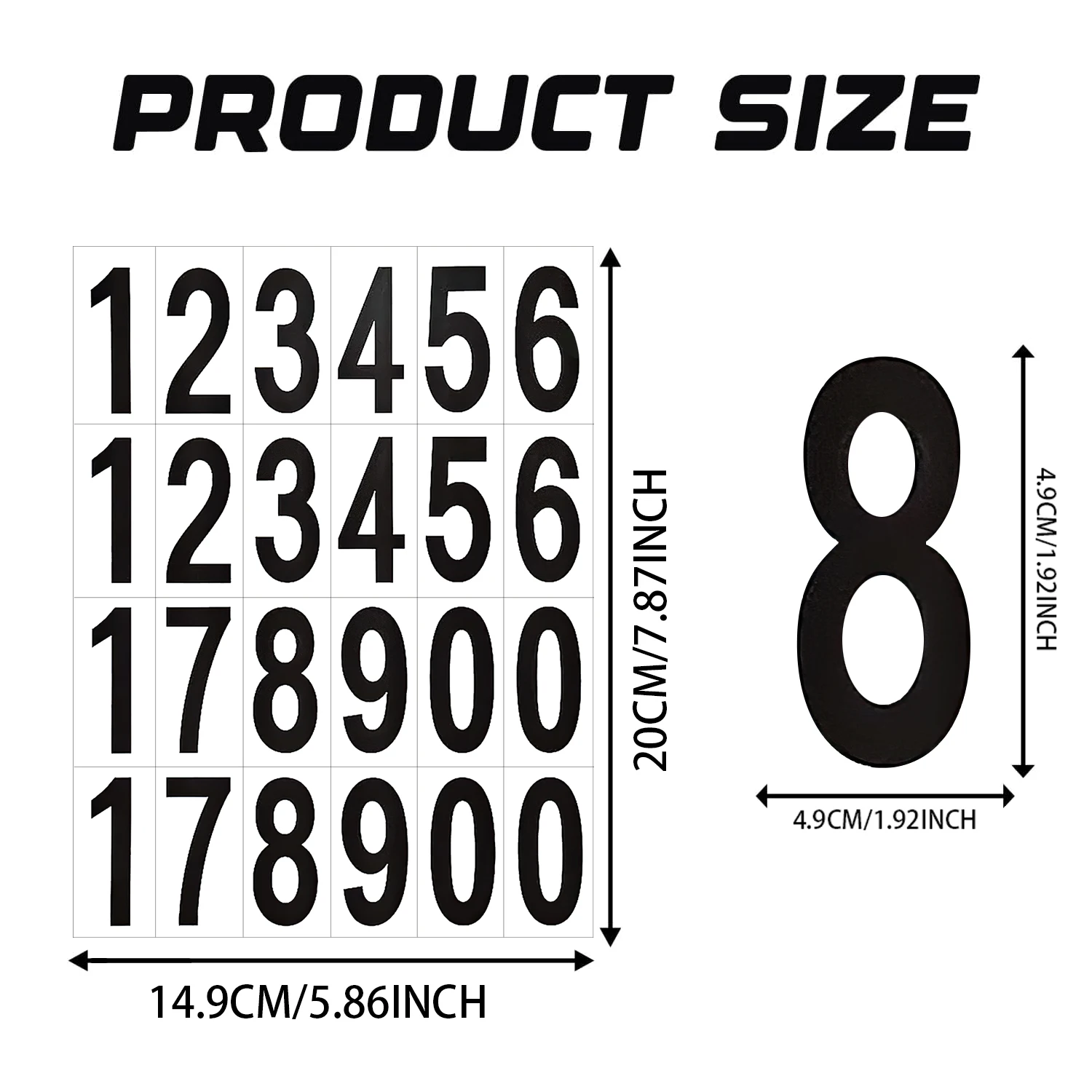 3 Sheet Self Adhesive Numbers Stickers Mailbox Labels DIY Crafts Art Making Self Adhesive For House Door Locker Curb Sign