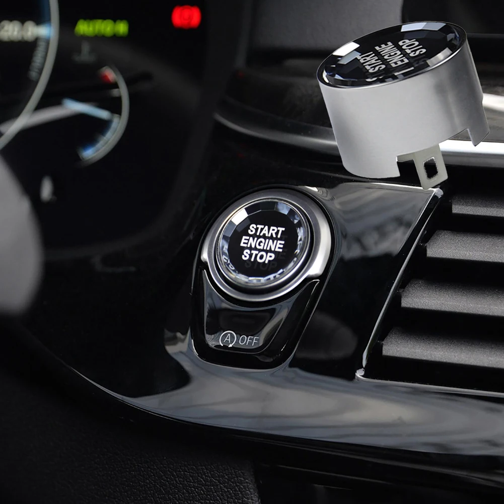 Car Engine Start Stop Button Switch Cover Cap Start Stop Engine Switch Button Cover for F10 F11 G30 G31 F12 F13 F01 F02