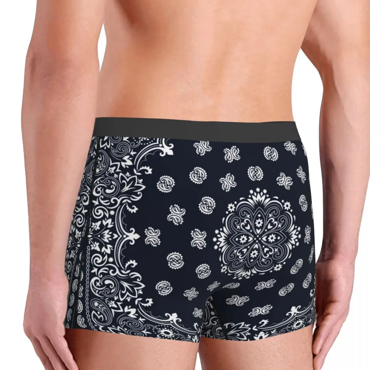 Pisley Bandana Print Boxer Shorts For Men 3D Print Male Bohemian Style Underwear Panties Briefs Breathbale Underpants 4