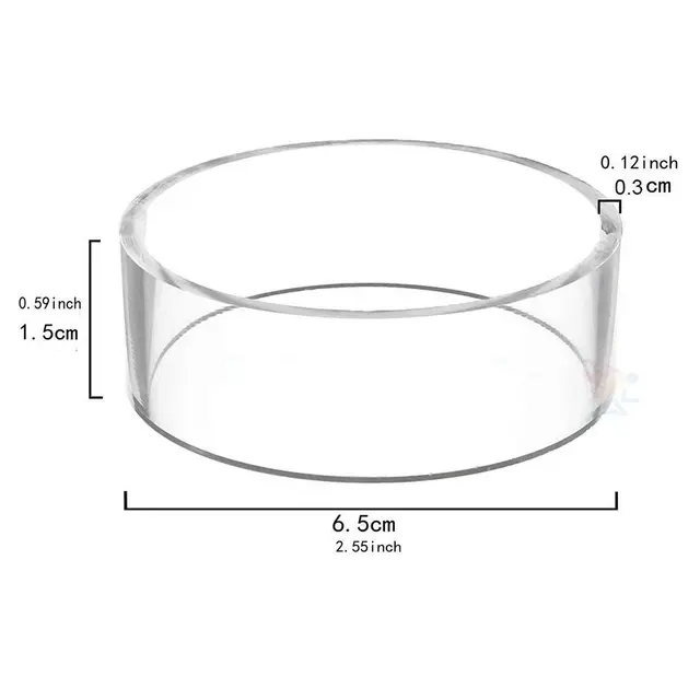 Supports En Acrylique Pour Boules/sphères - 3x3x2 Cm, Transparents - Pour Boules De Cristal, Balles, Objets Ronds