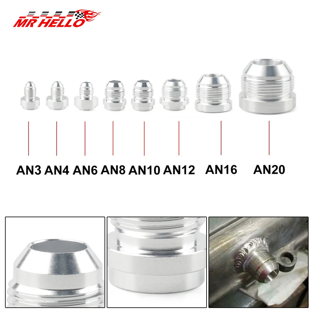 

Top Quality Aluminum AN3 AN4 AN6 AN8 AN10 AN12 AN16 AN20 Weld On Fittting Bung Nut Valve Cover Catch Can