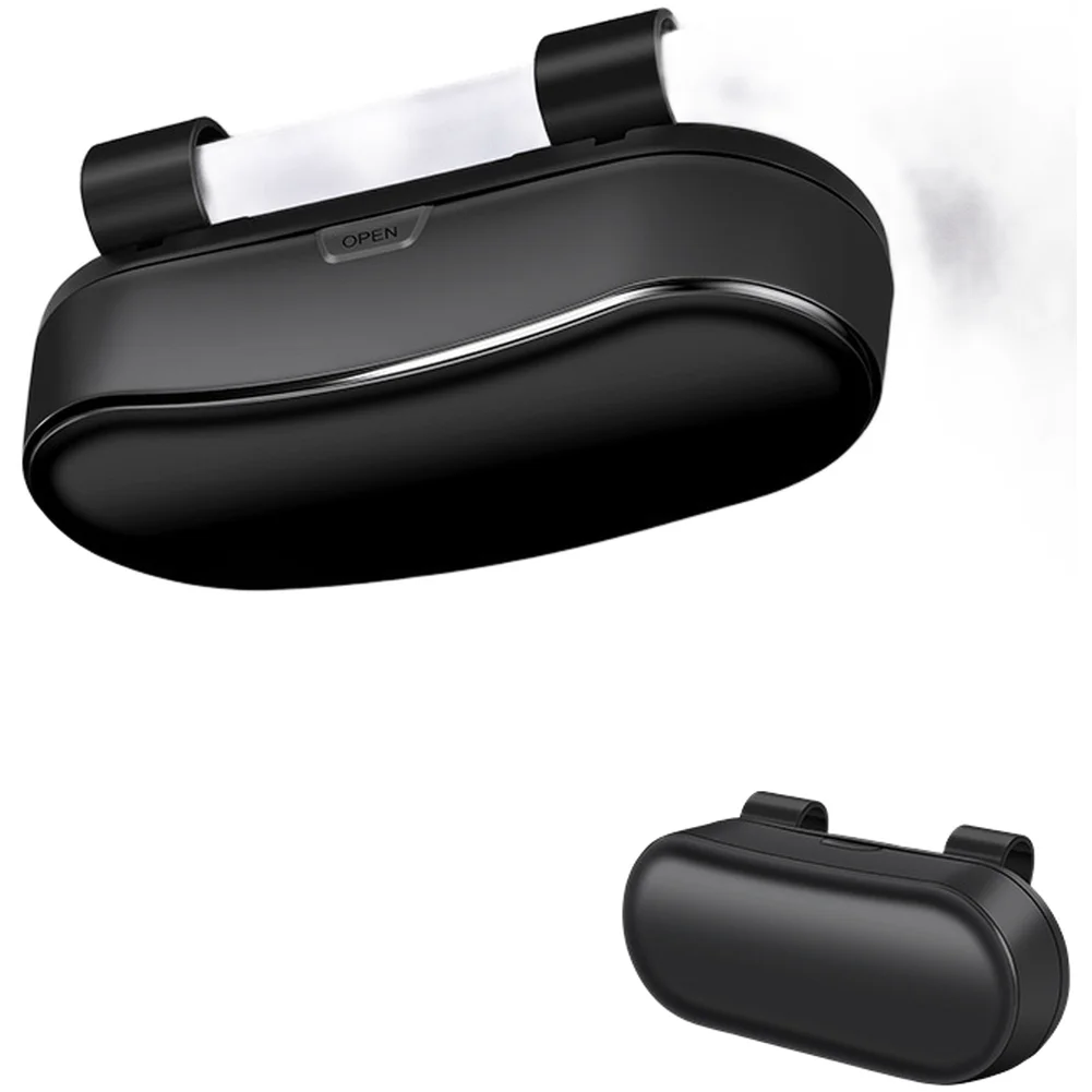 일상 운전용 선바이저 홀더 안경 보관함 도구 없이 설치 가능 선글라스용 한 손..
