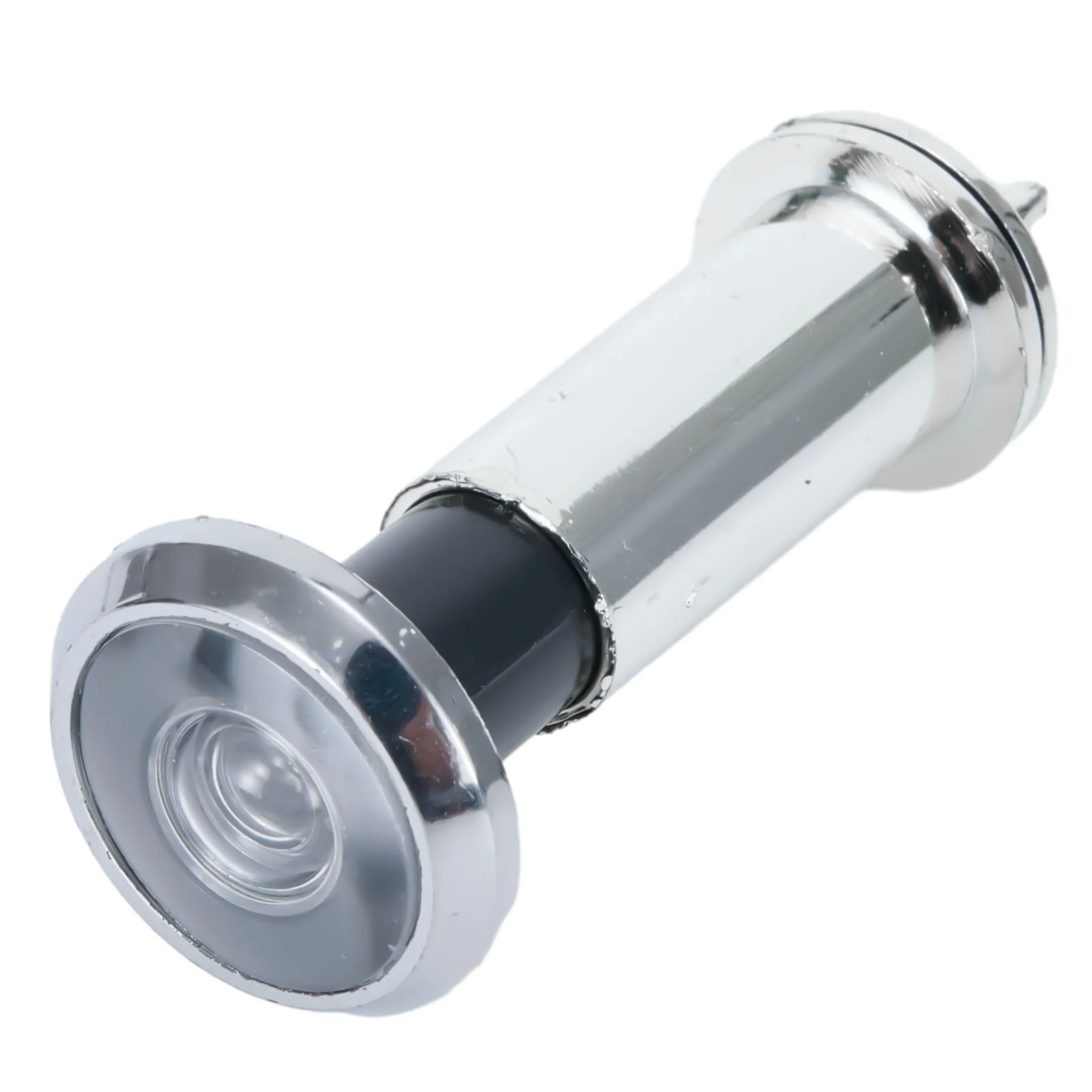 

High Quality Brand New Door Viewer Metal Housing Silver Tone Wide Angle For 50-75mm Glass Lens With Threaded Tube