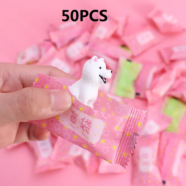 5-50PCS Cute Mini Simulation Animal Blind Box Toys Action Surprise Tide Play Figures Fake Candy Guess Blind Bag For Kids Gifts | DaniGa