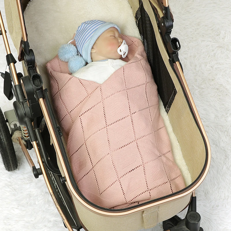 Baby Cotton Blankets Super Soft Newborn Gender Netural Lightweight Lovely Heart Knitted Month Stroller Nursery Security Quilts cotton muslin blanket cotton blanket cotton gauze blanket cotton knit blanket knit blanket