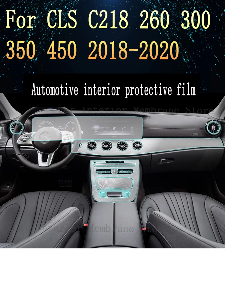 

For CLS C218 260 300 350 450 2018-2020Gearbox Panel Navigation Screen Automotive Interior TPU Protective Film Cover Anti-Scratch