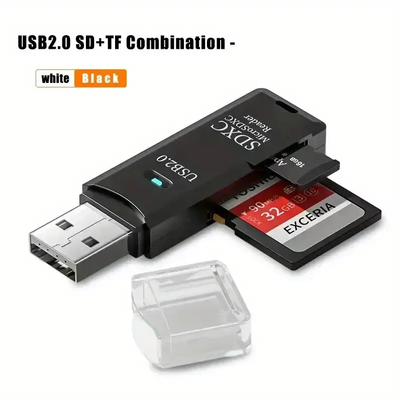 강력한 USB 3.0 2.0 마이크로 SD 카드 리더기, PC 카메라용 고속 데이터 변속기, 최대 5Gbps 다중 호환, 2-in-1