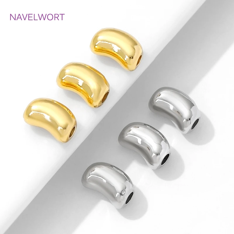 18K vergoldete unregelmäßige Trennwände für Perlen, Abstandshalter aus Messing und Metall für die Schmuckherstellung, Armbandperlen, DIY-Perlenbeschläge – Detail 33