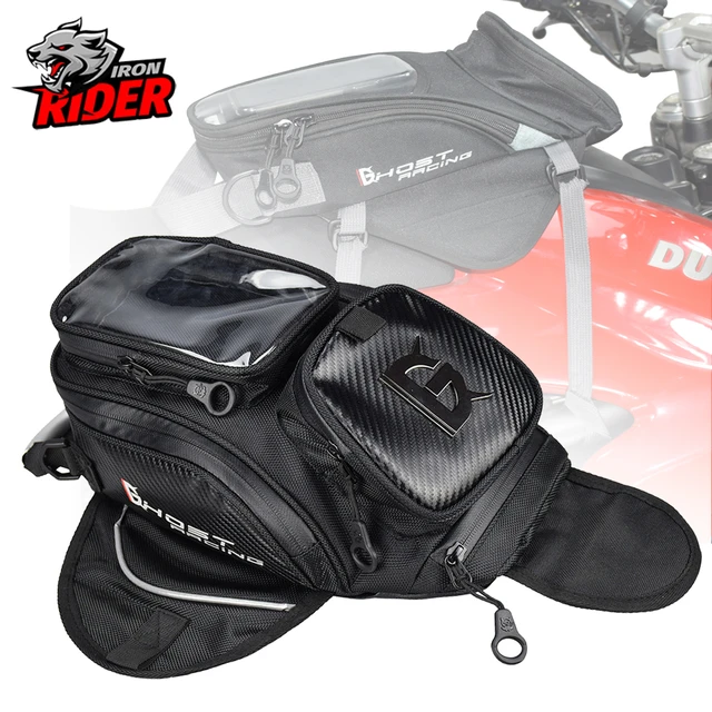 Magnetic Motorcycle Tank Bag Leather  Carbon Fiber Motorcycle Tank Bag -  Fiber - Aliexpress