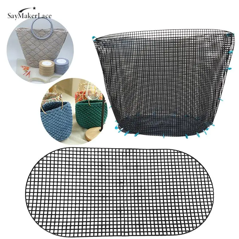 1Set Embroidery Bucket Bag Auxiliary Knitting Sewing Weaving Plastic Mesh Sheet For DIY Accessories Handmade Easy Knit Helper