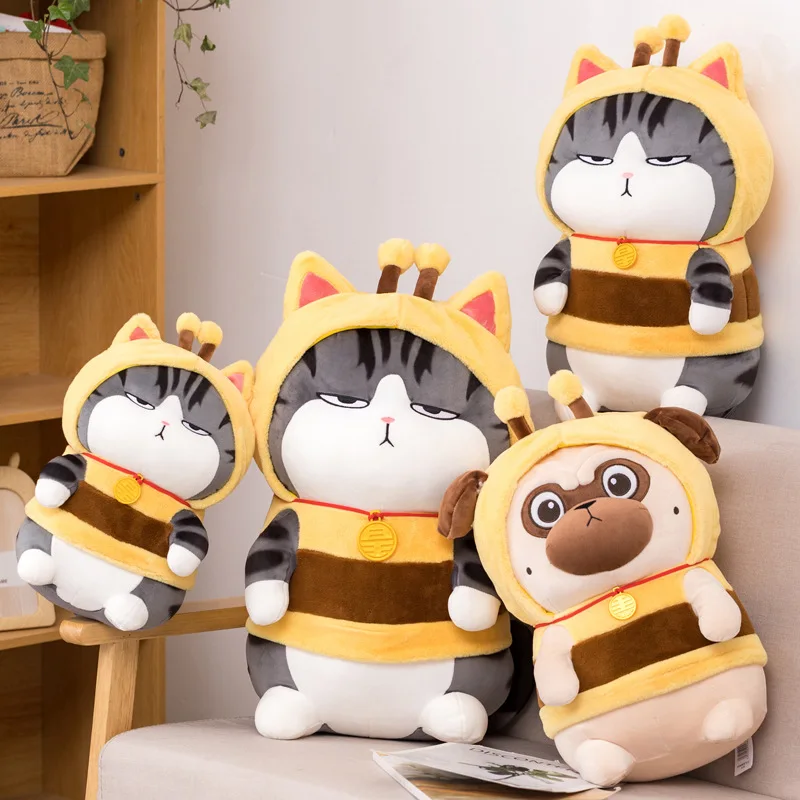 Anime Creative Kitty Plush Toy Cartoon Vibrato Bee My Emperor Cat Soft Kids Plushies Toys Annie The Same Pillow Doll Room Decor annie leibovitz
