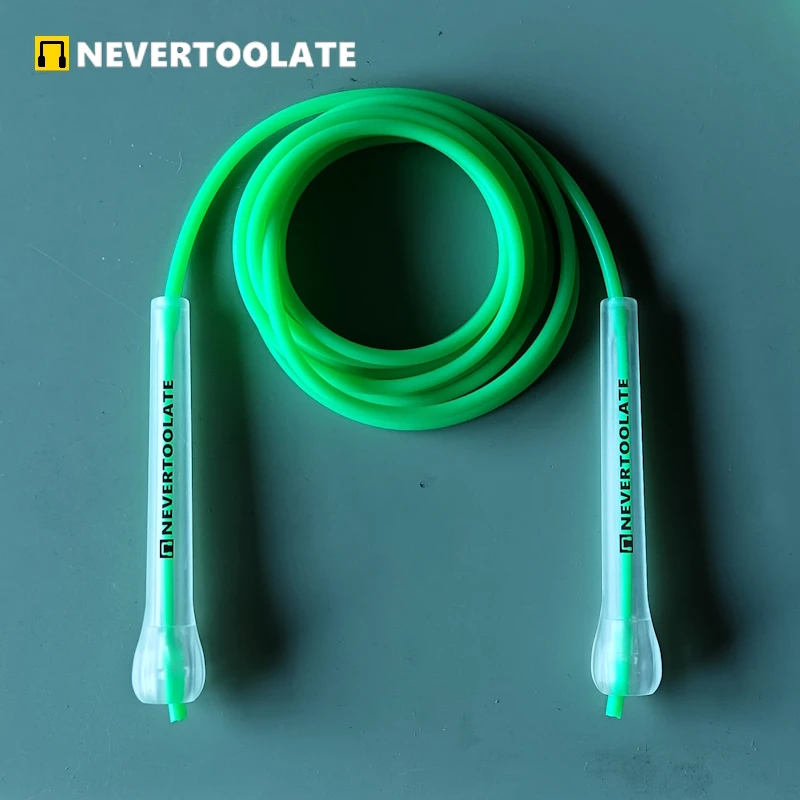 NEVERTOOLATE JR093 ABS HANDLE TRANSPARENT 3.2m x 5.3mm jump rope change rope pvc skip component heavy speed