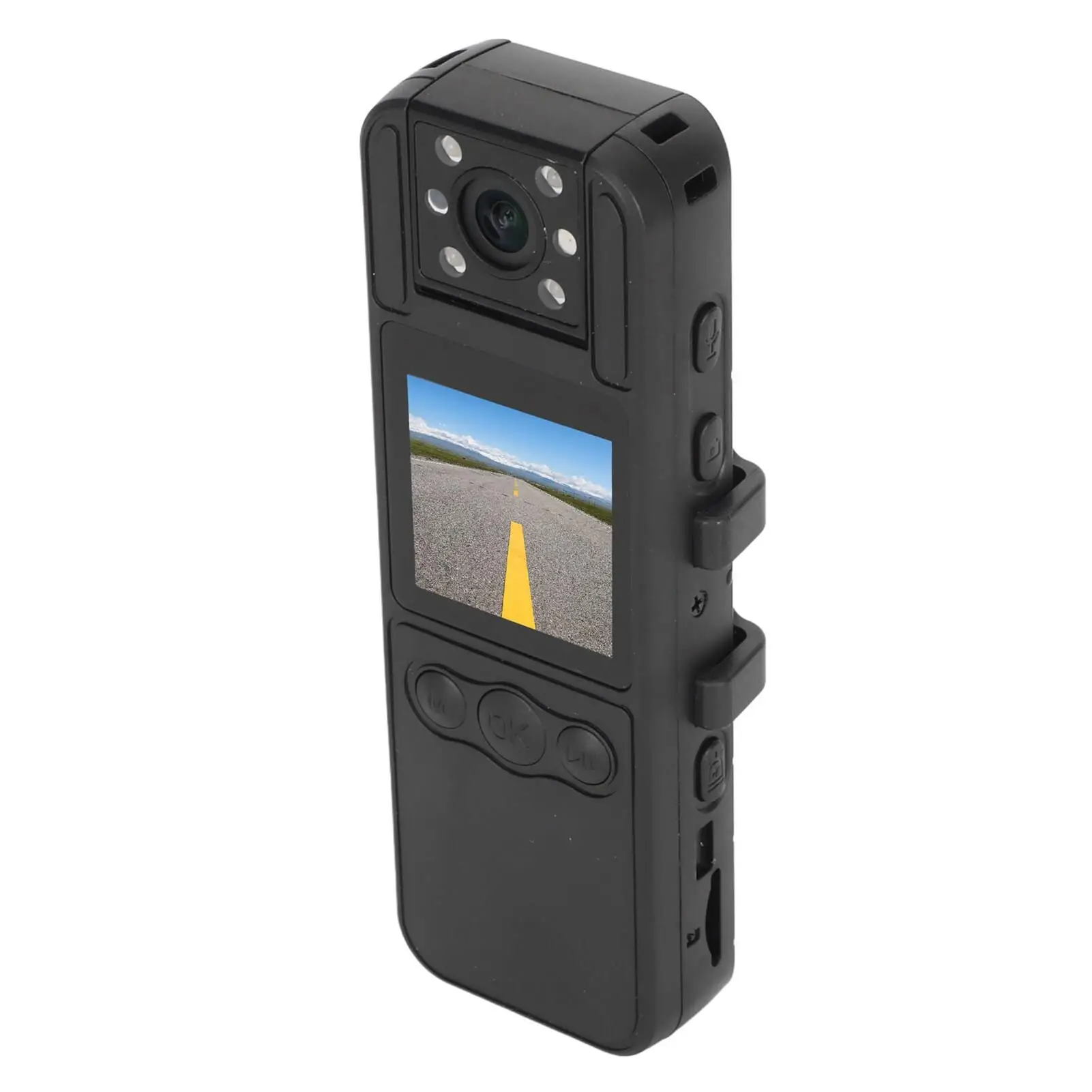 Mini 1080P Back Clip Camera Type C-180&deg; Rotating, One Key Night Video Recorder for Meetings