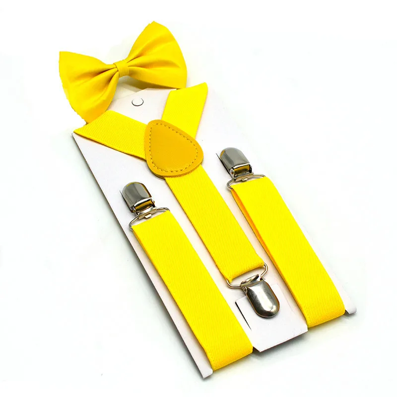 Kids Bow Tie + Suspenders Adjustable Classical Butterfly Straps Baby Bowknot Wedding Party Kids Boy Baby Accessory Necktie