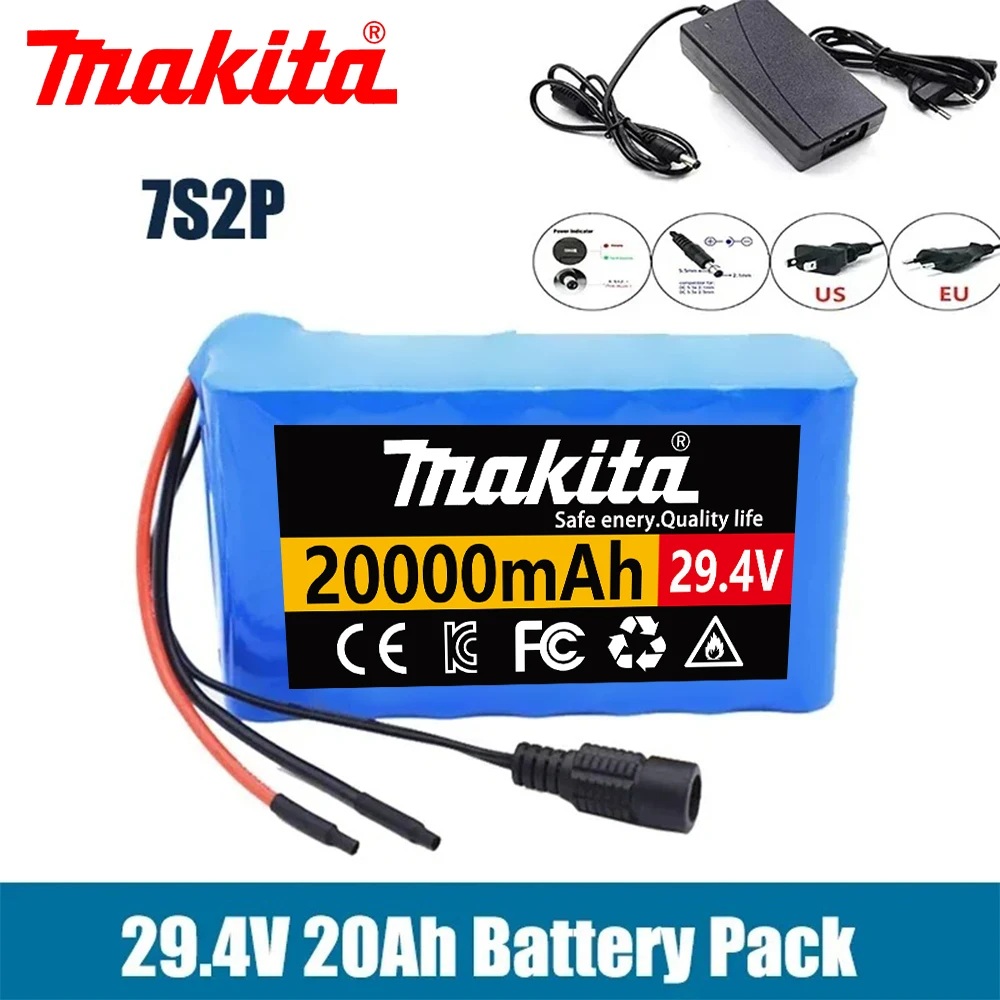 

New 7S2P 18650 29.4V 20000mAh Lithium Ion Battery Pack,for electric bicycle electric wheelchair scooter Li-ion battery + charger